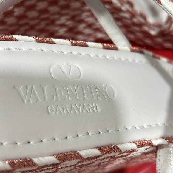 Valentino ROCKSTUD SILK TORCHON WEDGE SANDAL 115MM - Picture 7 of 14